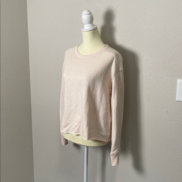 Aerie Blush Pink Long Sleeve Crewneck Sweater Womens Medium Soft Knit Athleisure - Picture 3 of 12